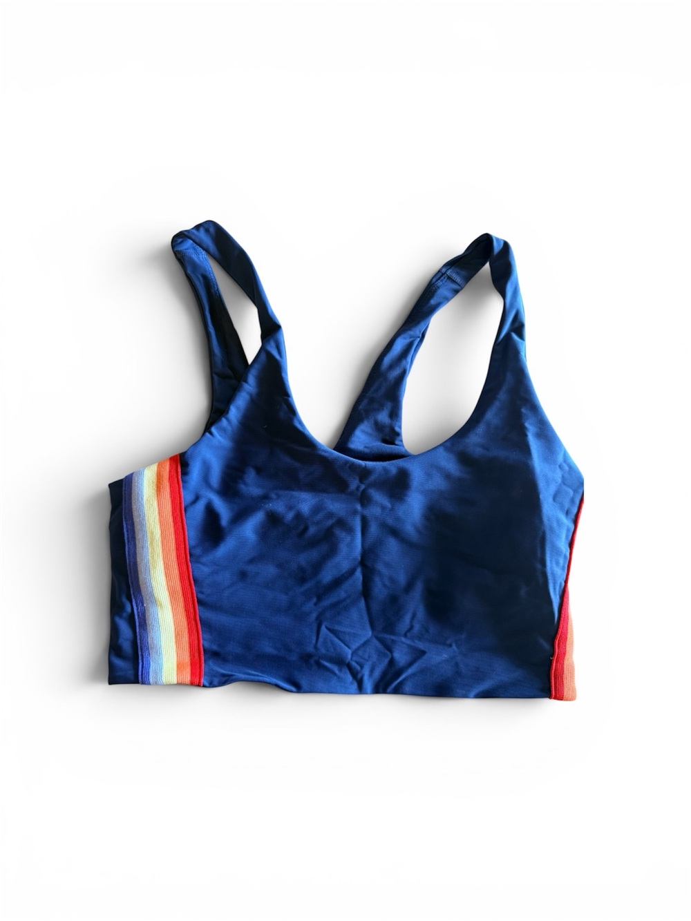 Spiritual gangster Bra with Rainbow Side Stripes